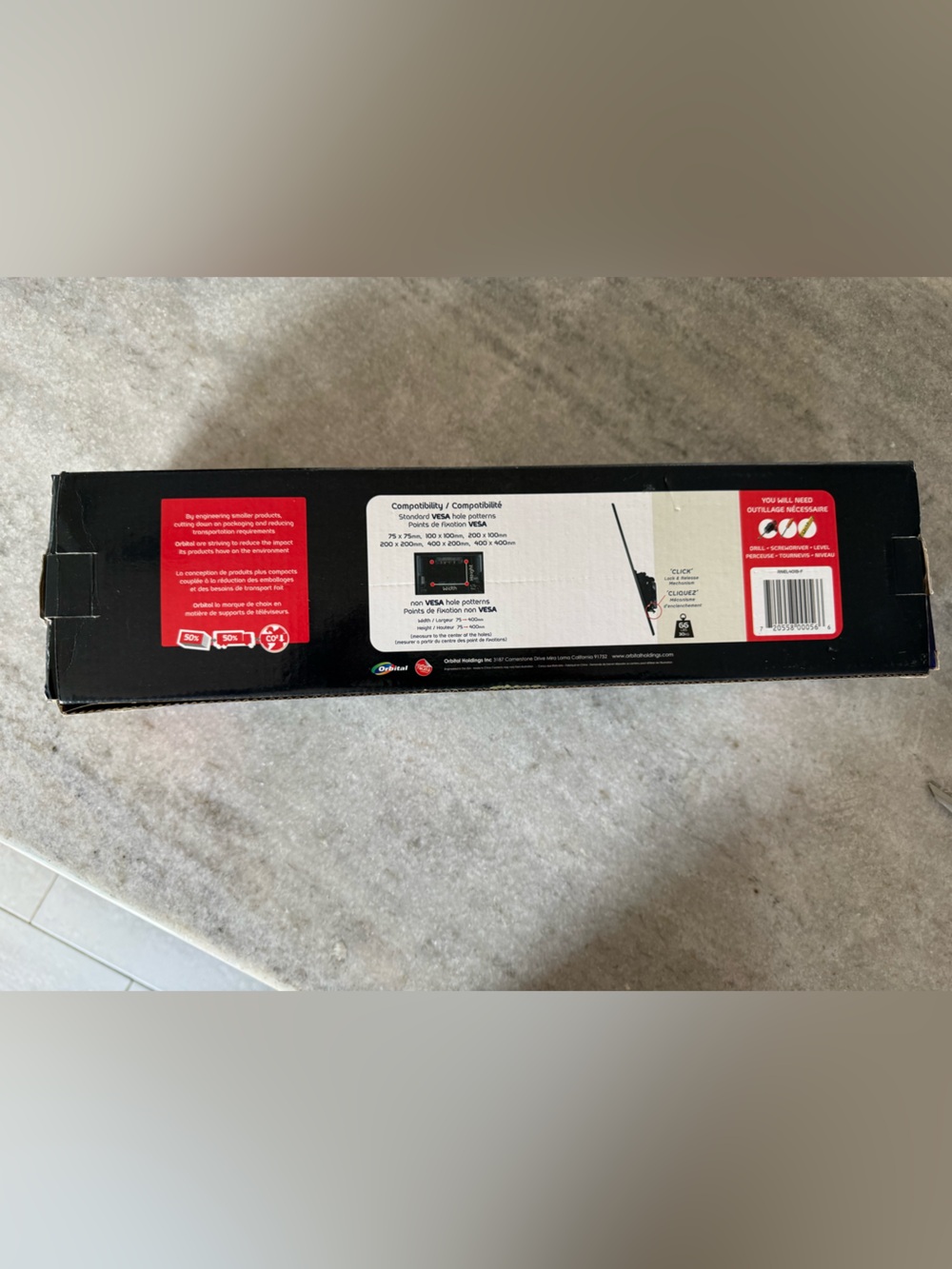 Orbital Adjustable Tilt TV Wall Mount (Model RNEL4018-F) never used in box. - Picture 5 of 11